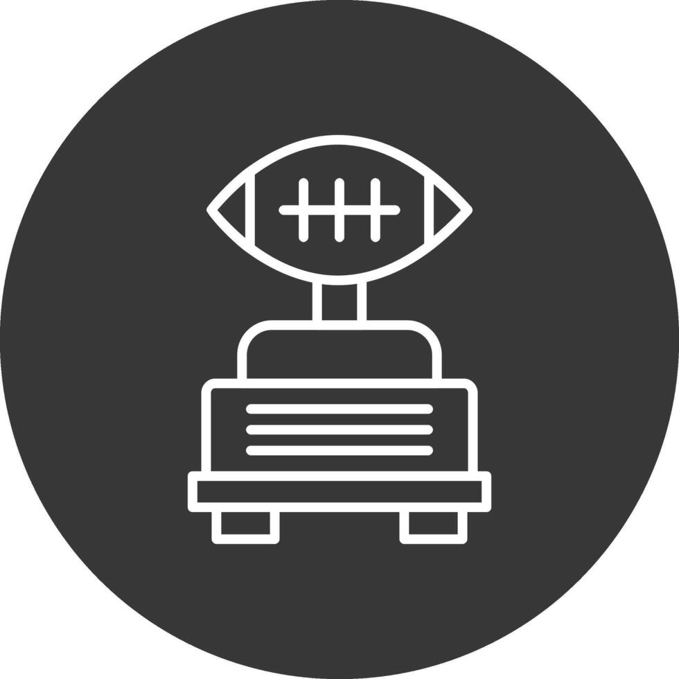 Amerikaans voetbal lijn omgekeerd icoon ontwerp vector