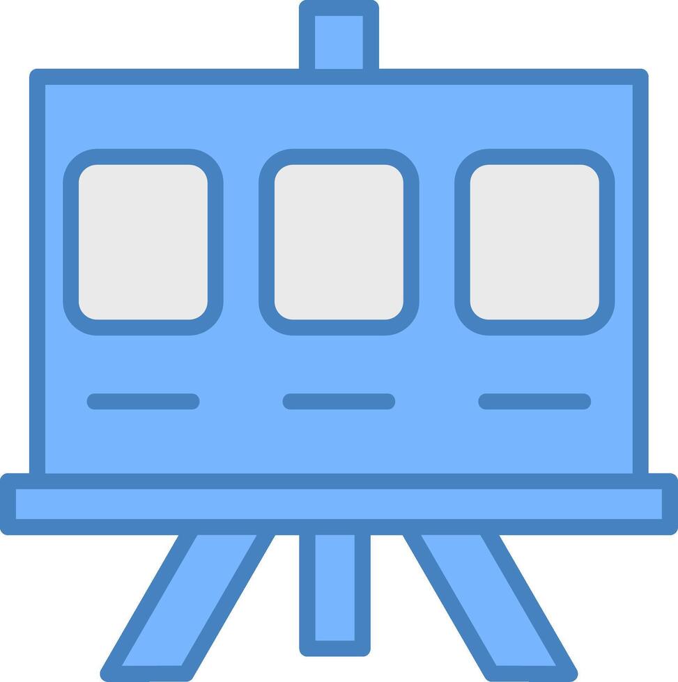 verhaal bord lijn gevulde blauw icoon vector