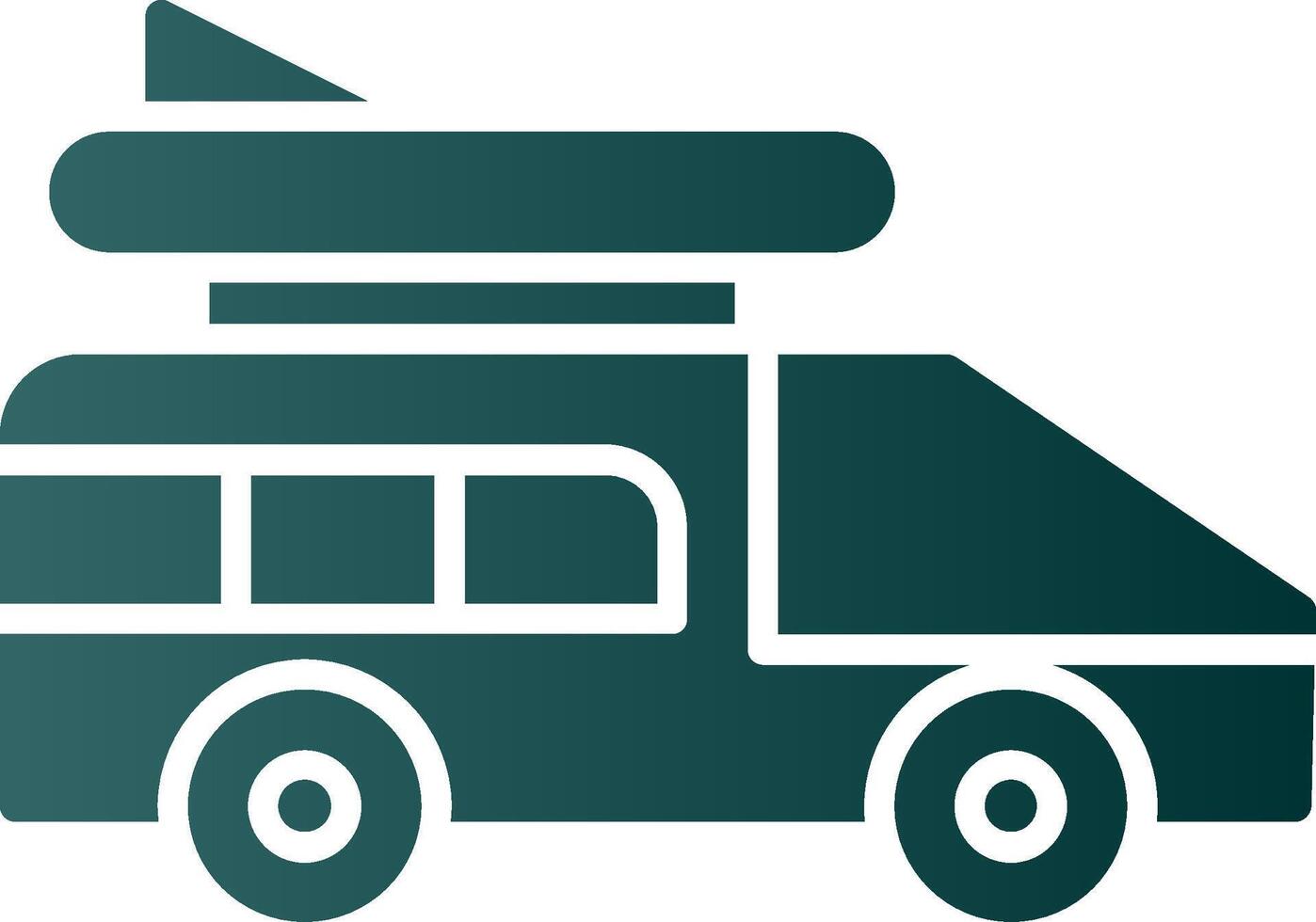 camper busje glyph helling icoon vector