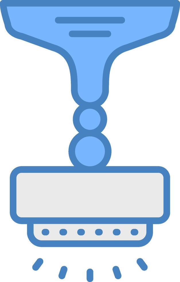 lamp lijn gevulde blauw icoon vector