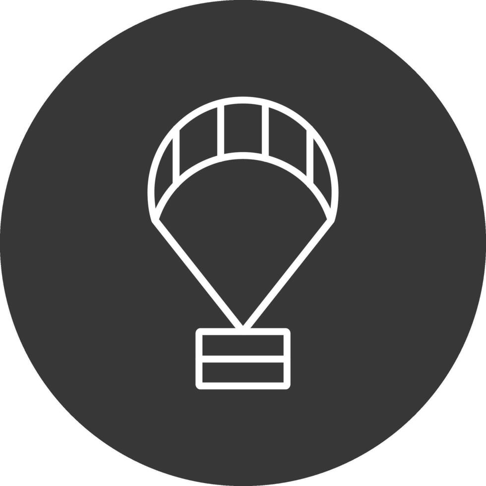 paragliden lijn omgekeerd icoon ontwerp vector