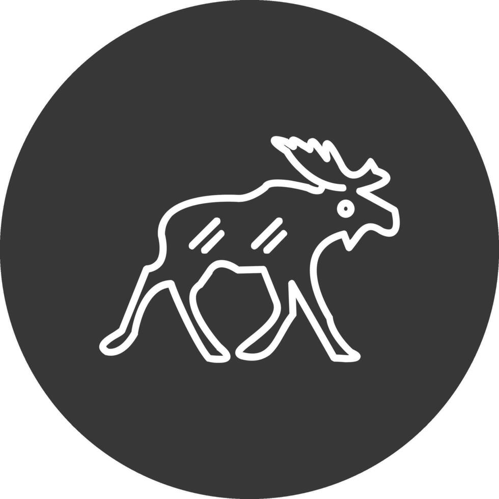 eland lijn omgekeerd icoon ontwerp vector