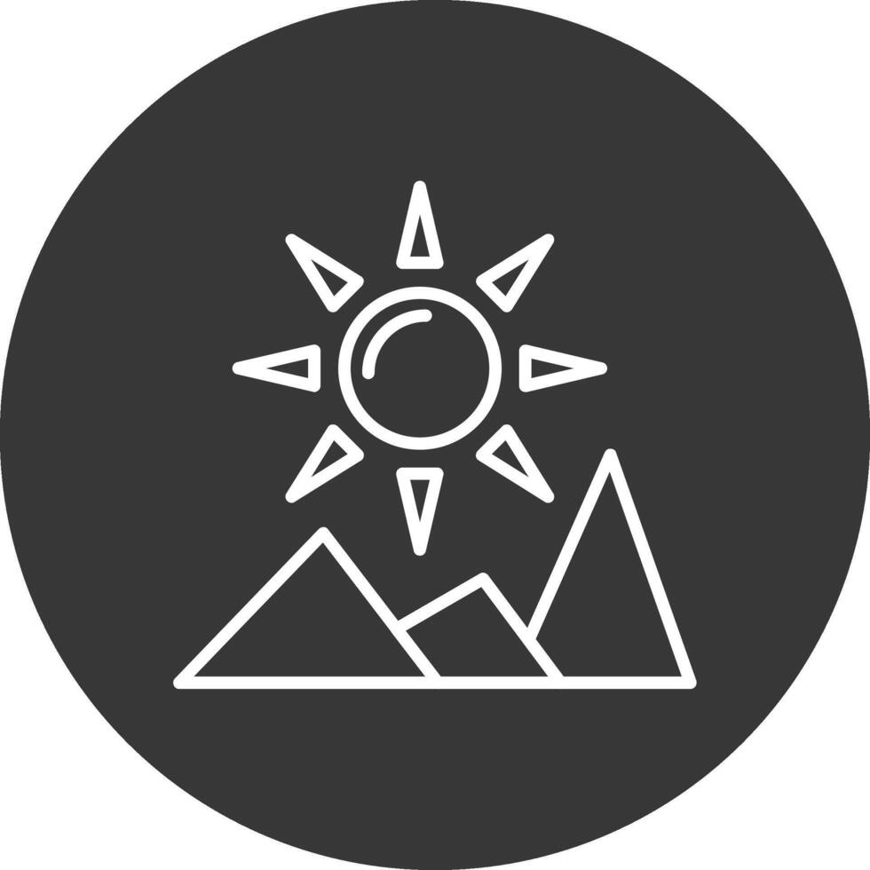 zon lijn omgekeerd icoon ontwerp vector