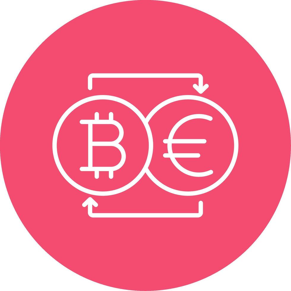 bitcoin wisselaar multi kleur cirkel icoon vector