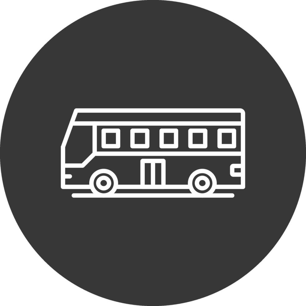 toerist bus lijn omgekeerd icoon ontwerp vector