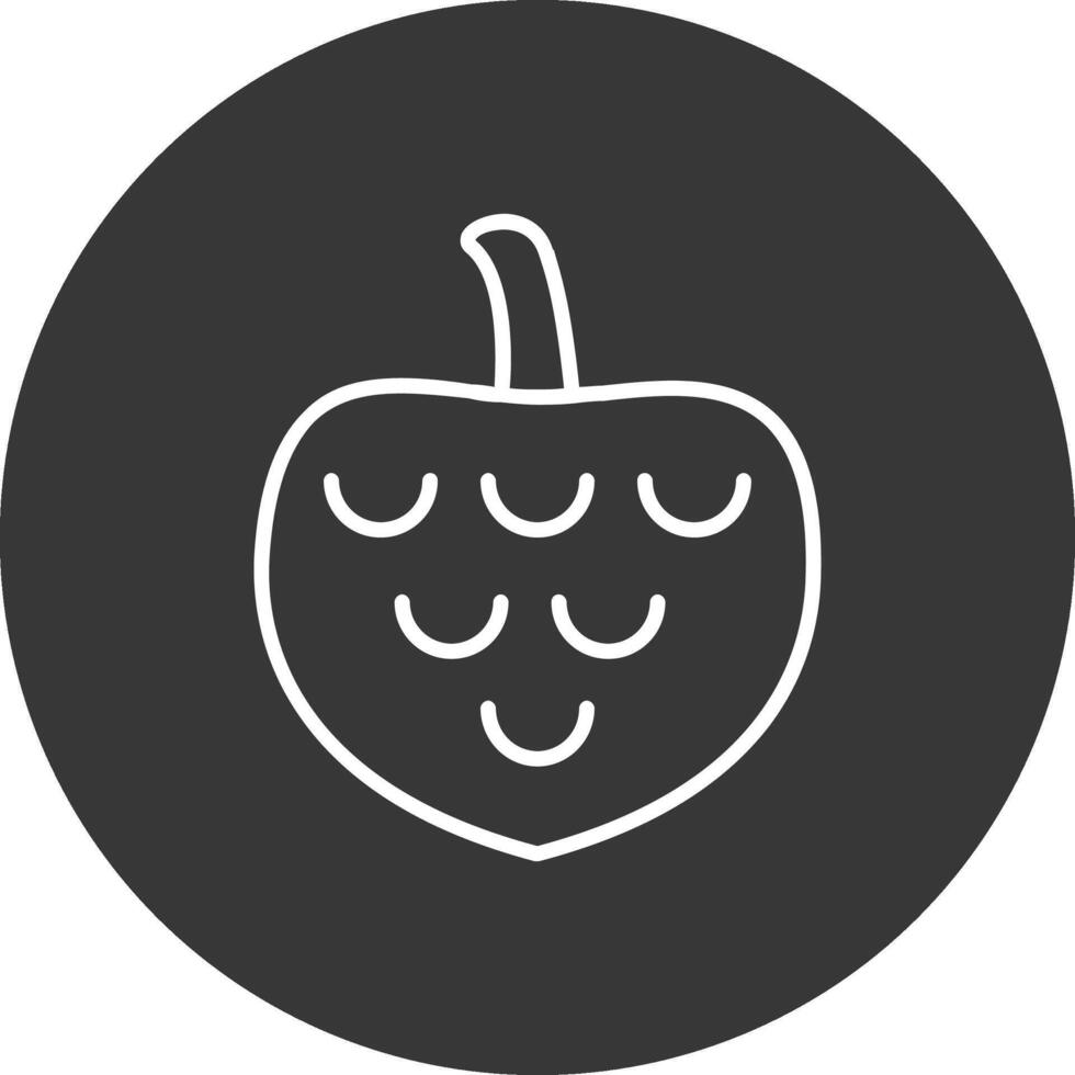 cherimoya lijn omgekeerd icoon ontwerp vector
