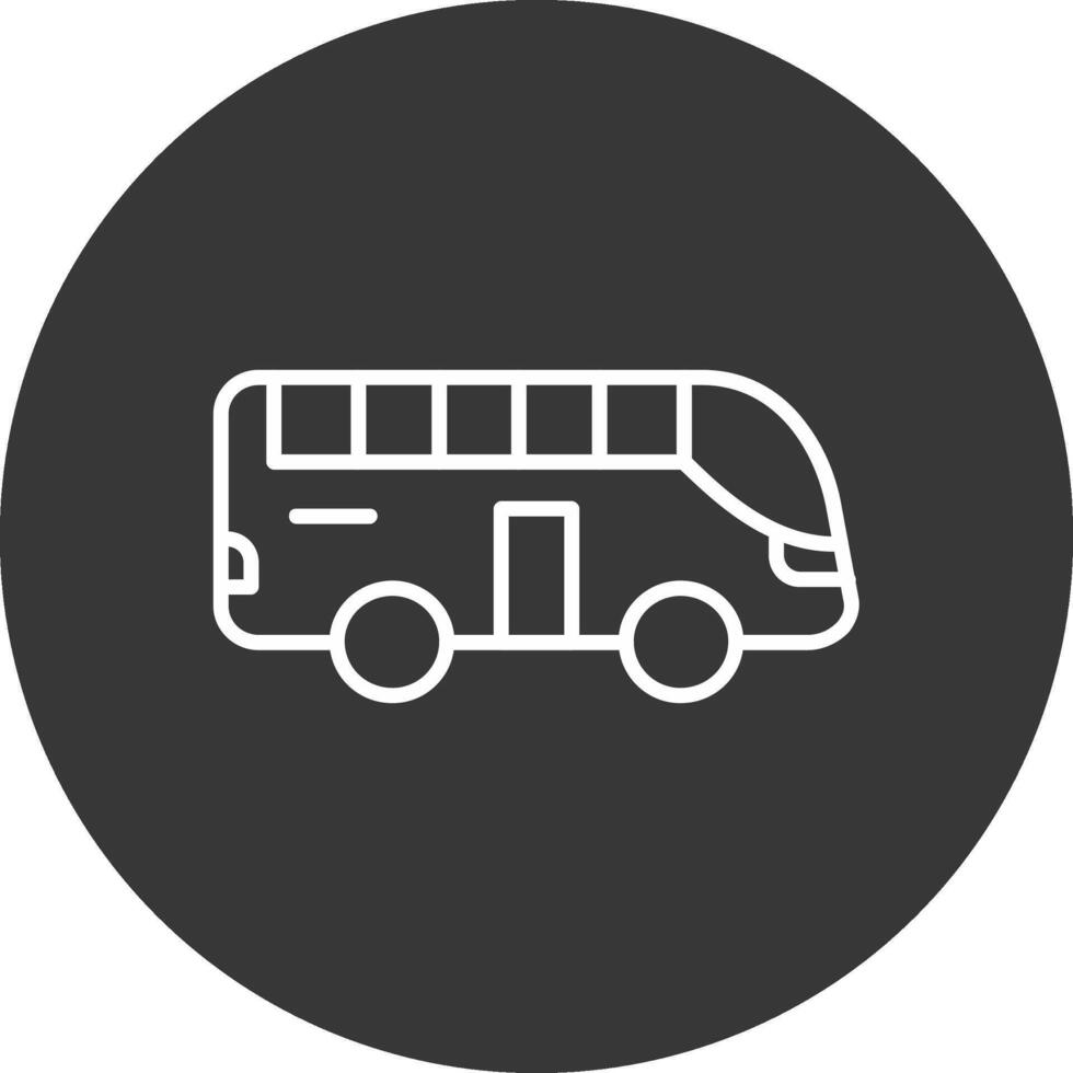 tour bus lijn omgekeerd icoon ontwerp vector