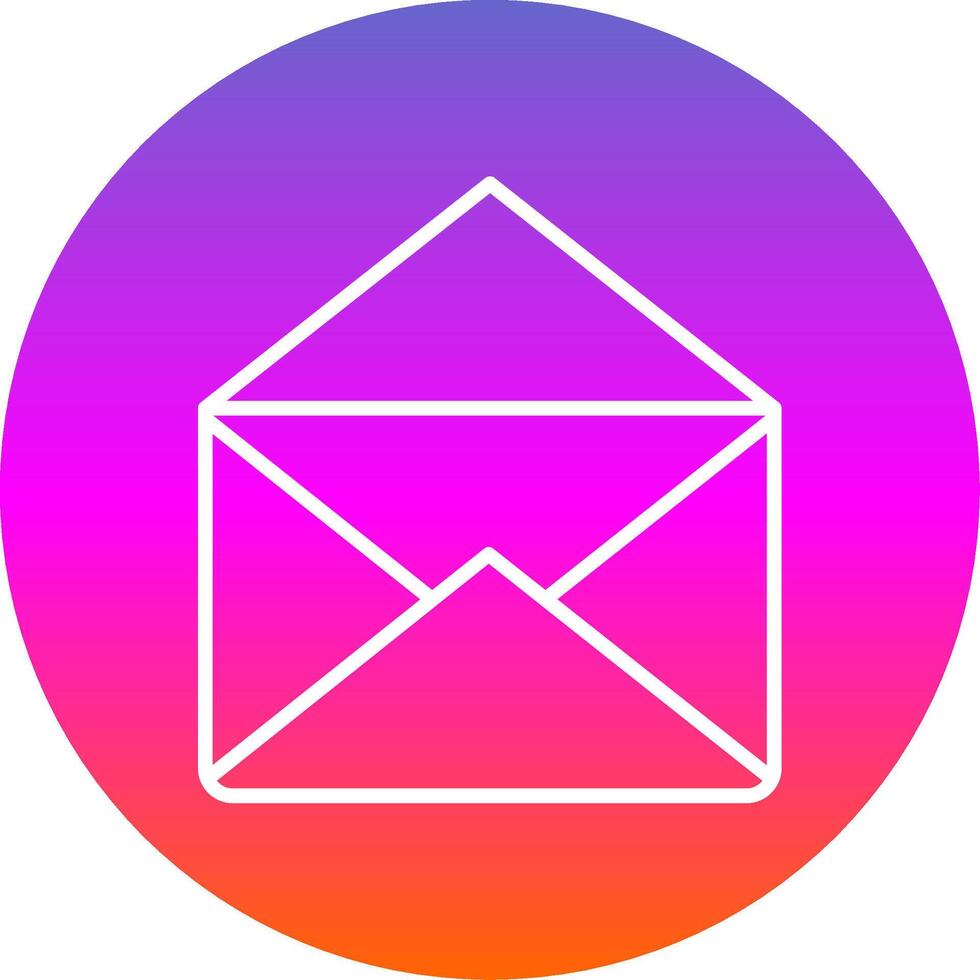 mail lijn helling cirkel icoon vector