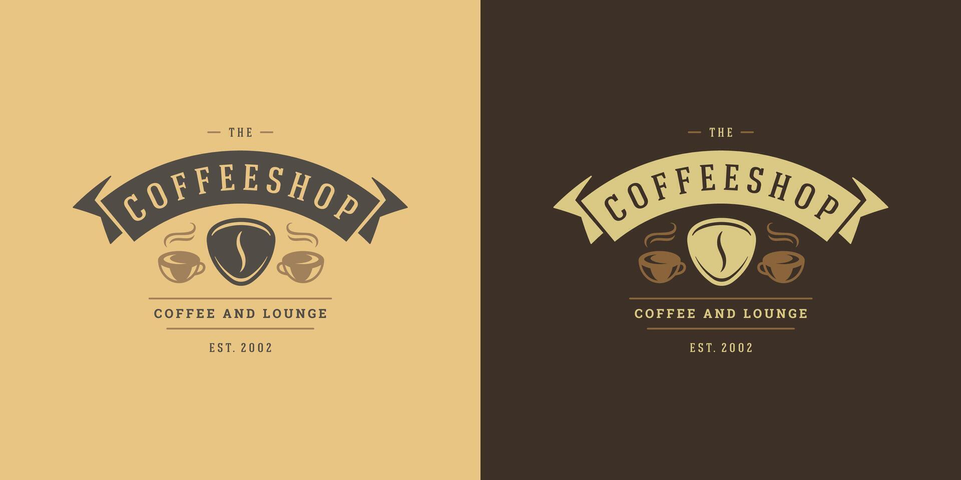 koffie winkel logo sjabloon illustratie met Boon silhouet mooi zo voor cafe insigne ontwerp en menu decoratie vector