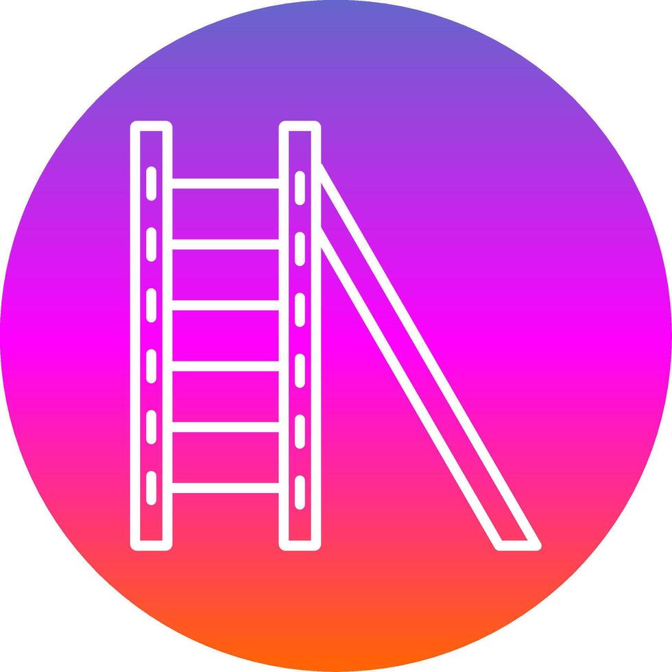 ladder lijn helling cirkel icoon vector
