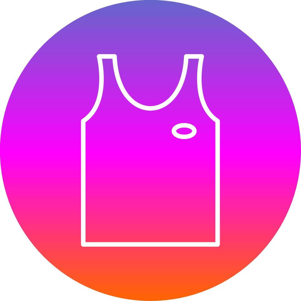 tank top lijn helling cirkel icoon vector