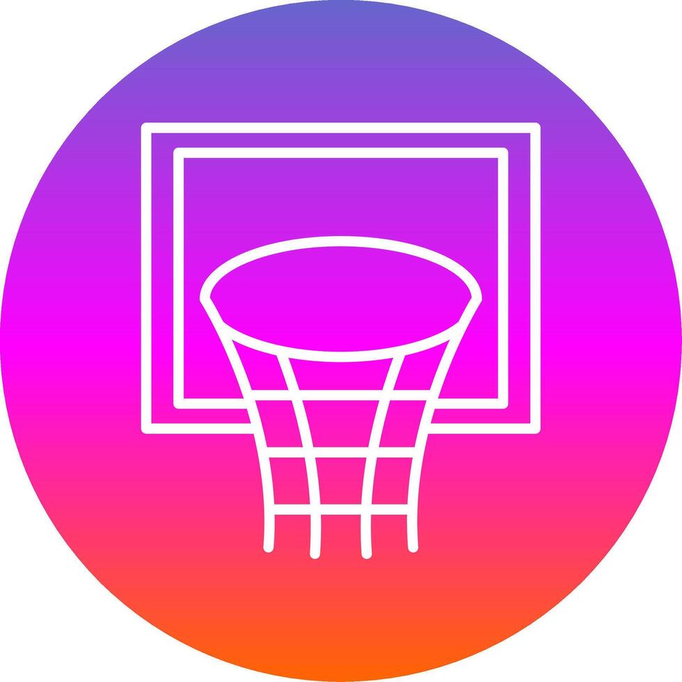 basketbal hoepel lijn helling cirkel icoon vector