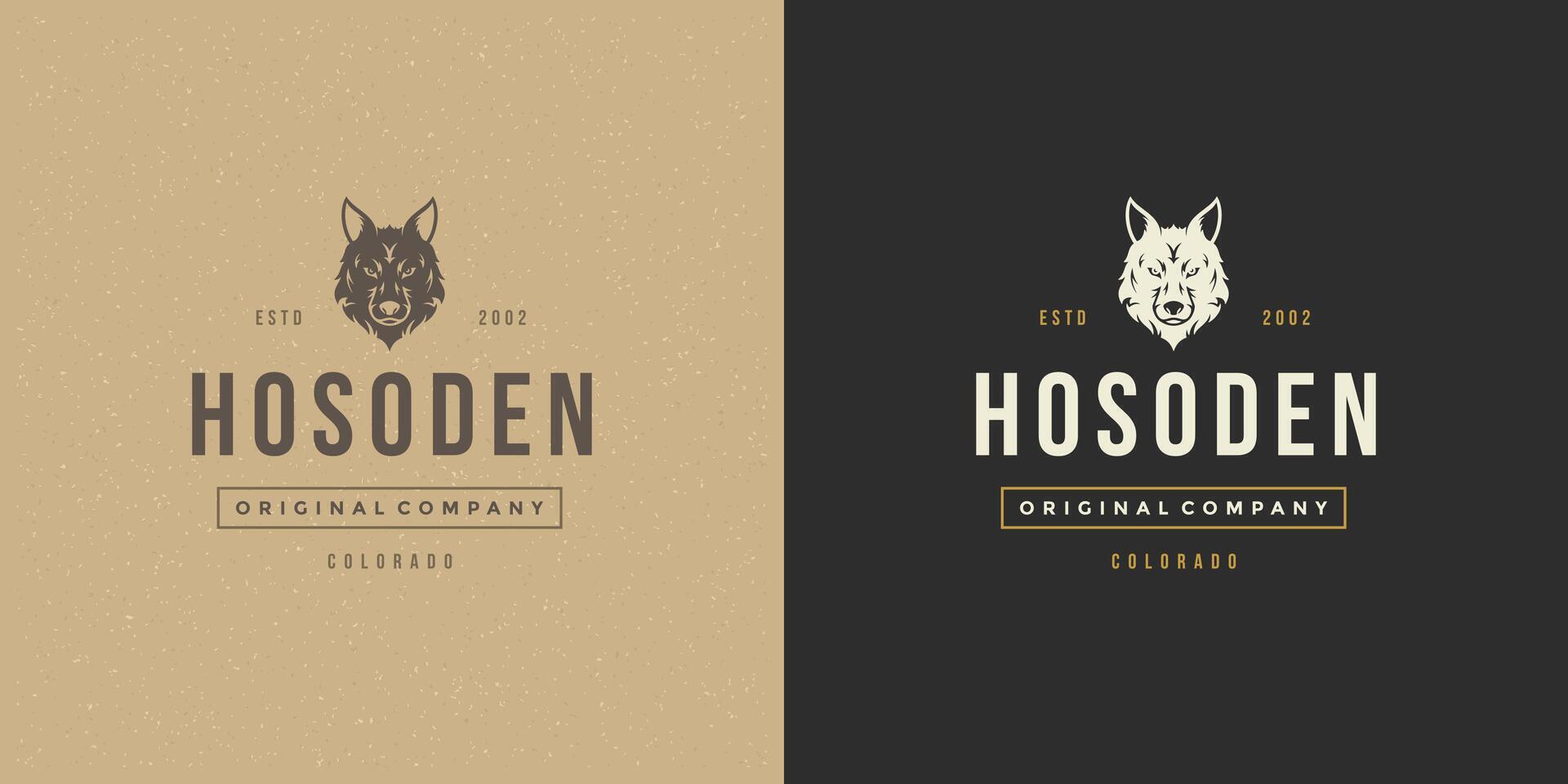 wolf hoofd logo embleem illustratie silhouet voor overhemd of afdrukken postzegel vector