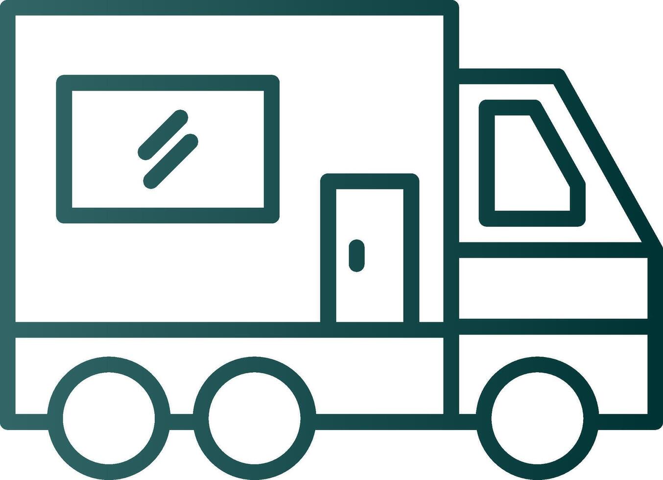 camper lijn verloop pictogram vector