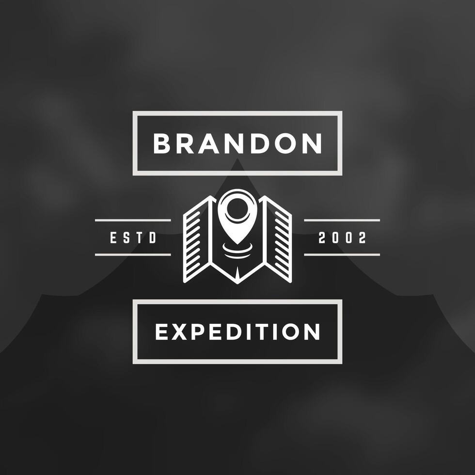 expeditie logo embleem illustratie. vector