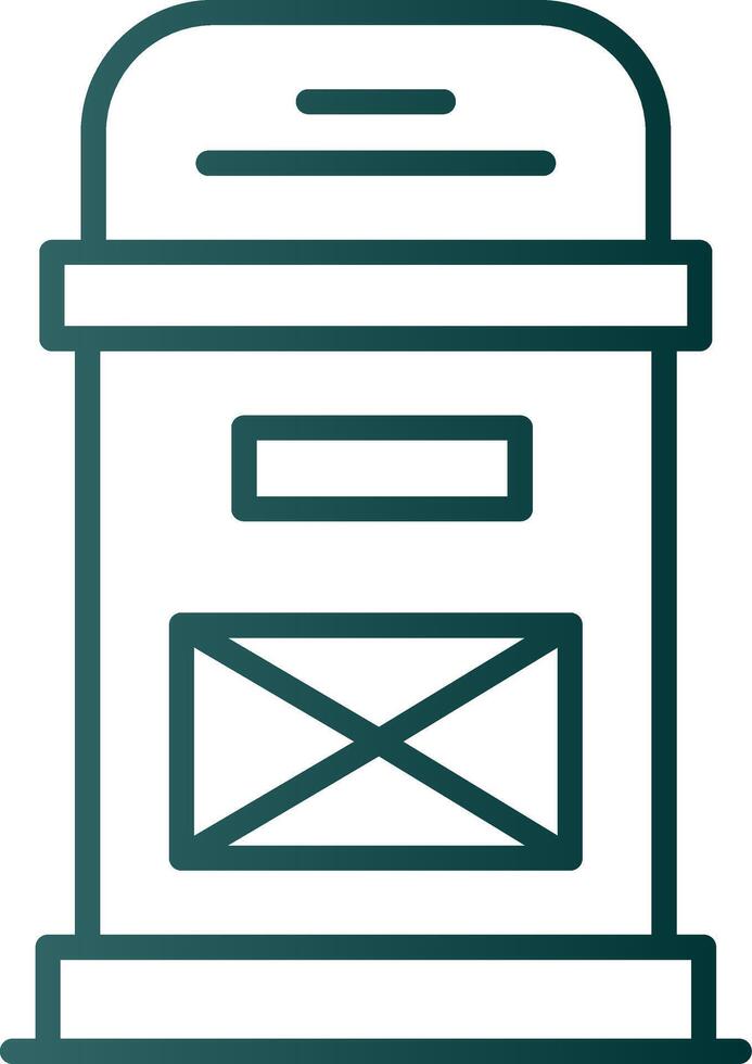 brievenbus lijn helling icoon vector