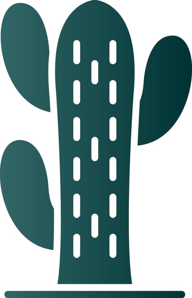 cactussen glyph helling icoon vector