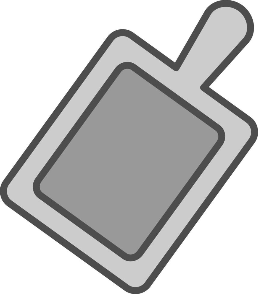 keuken bord lijn gevulde grijswaarden icoon ontwerp vector