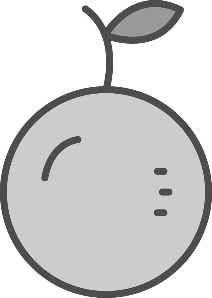 oranje lijn gevulde grijswaarden icoon ontwerp vector
