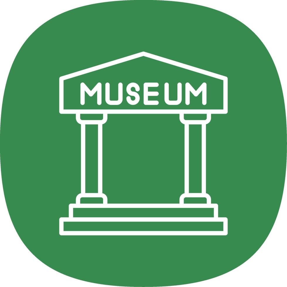 museum lijn kromme icoon ontwerp vector