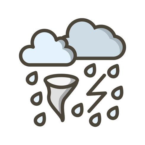 Slecht weer vector pictogram