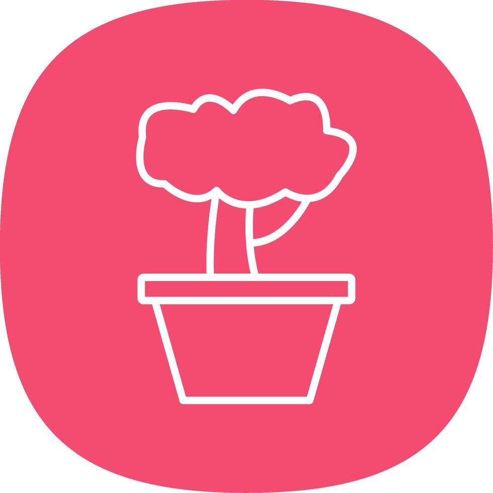 bonsai lijn kromme icoon ontwerp vector
