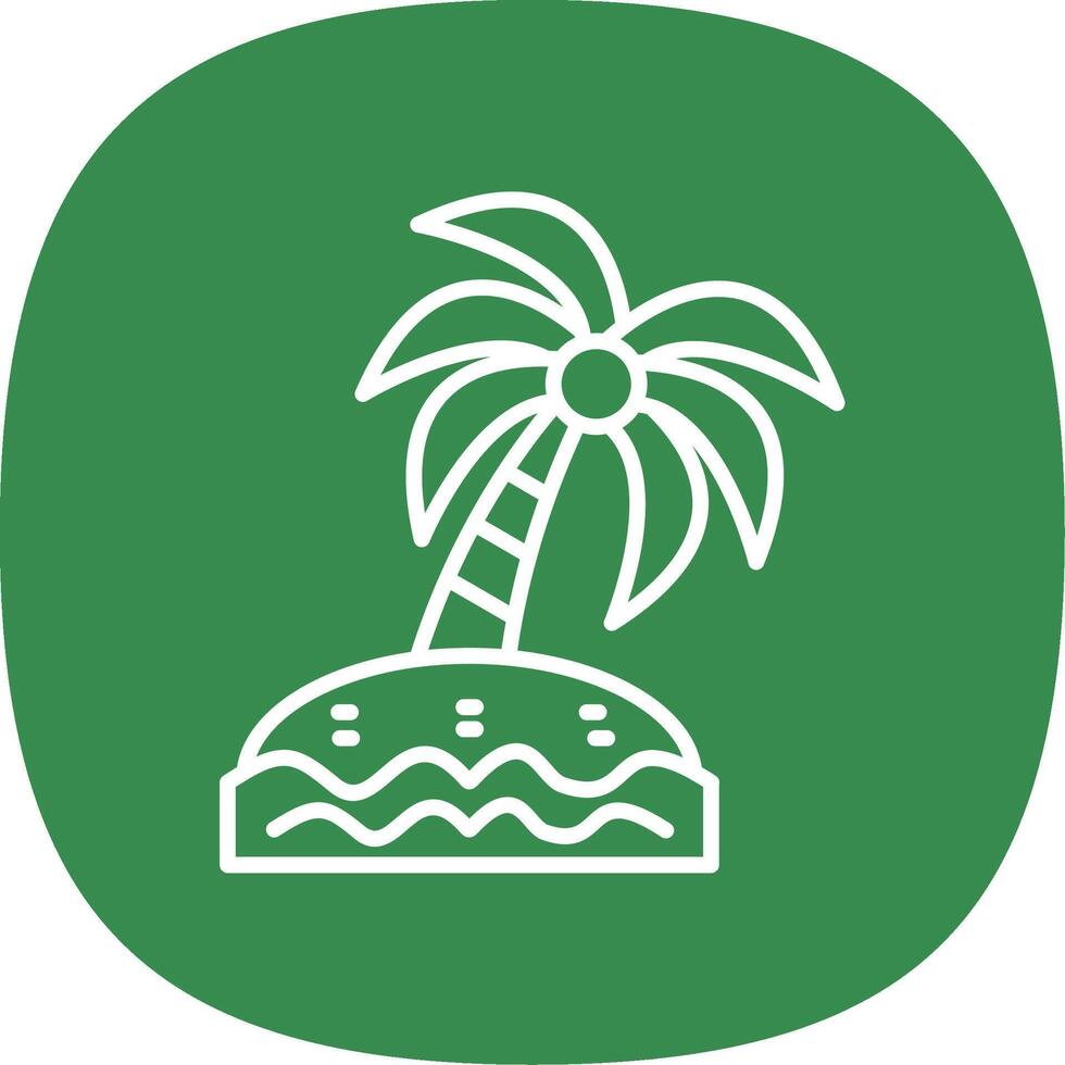 palm boom lijn kromme icoon ontwerp vector