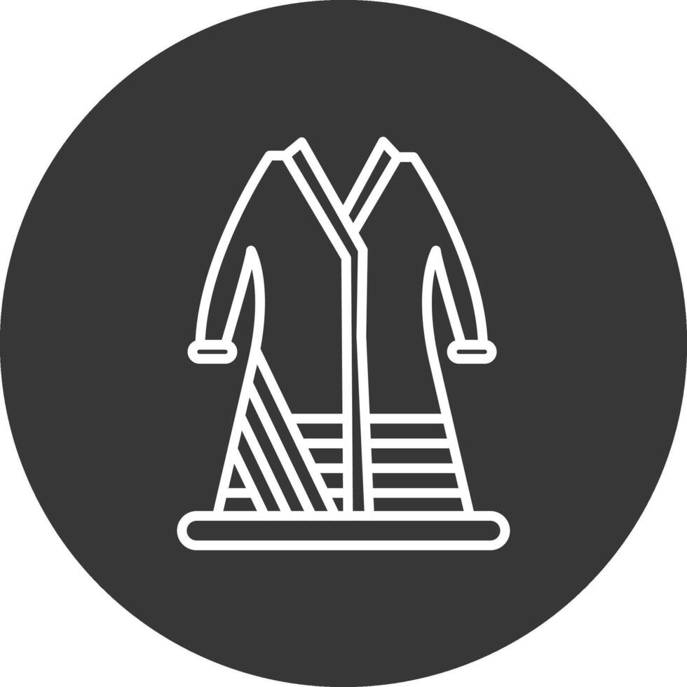 badjas lijn omgekeerd icoon ontwerp vector