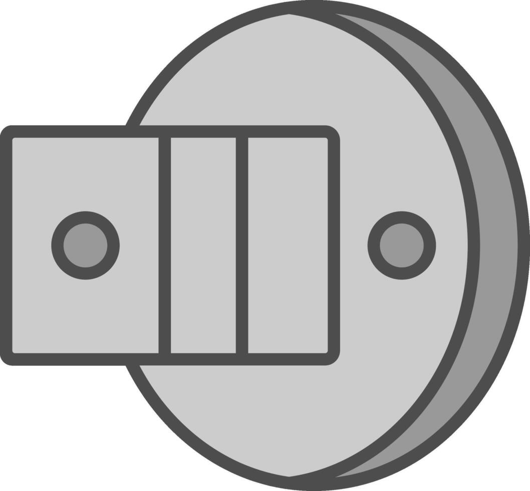 deurstop lijn gevulde grijswaarden icoon ontwerp vector