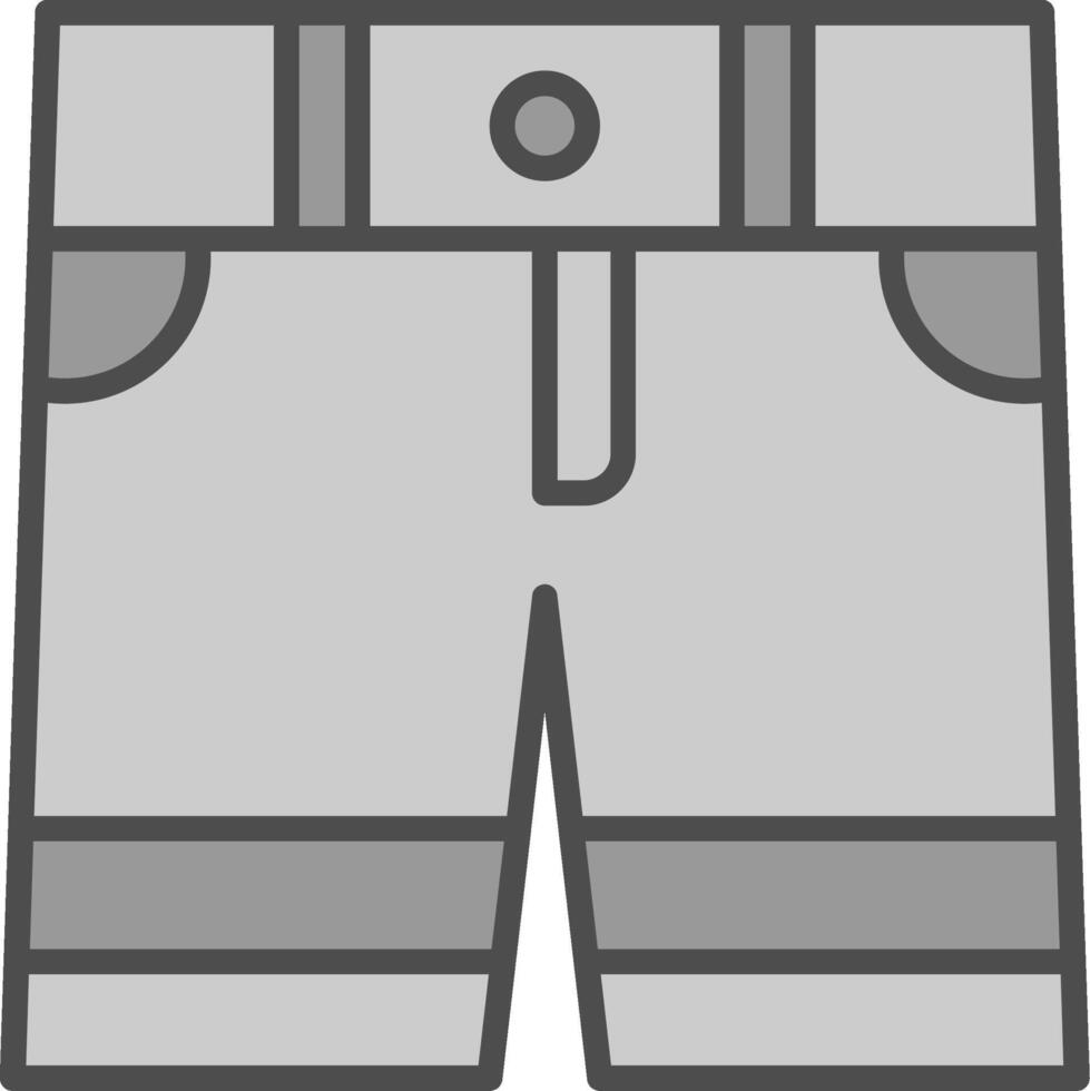 shorts lijn gevulde grijswaarden icoon ontwerp vector