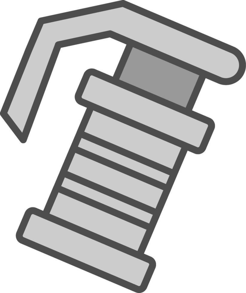 granaat lijn gevulde grijswaarden icoon ontwerp vector