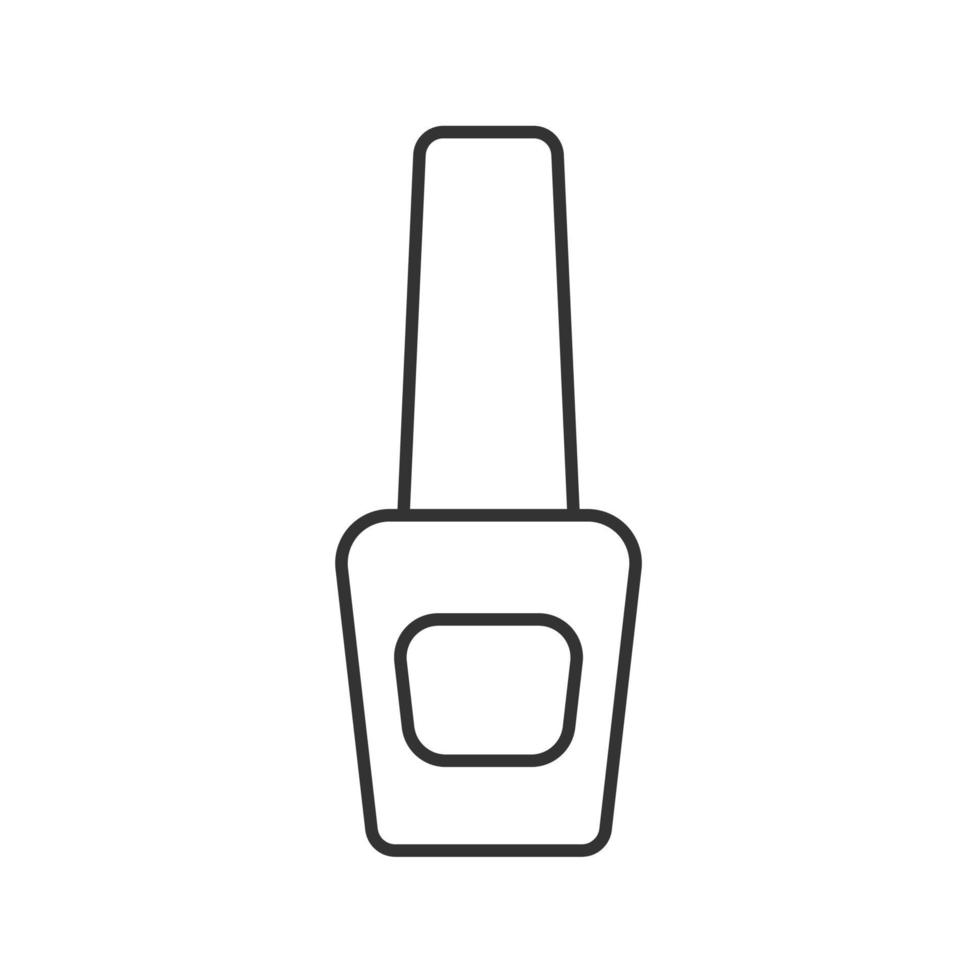 nagellak fles lineaire pictogram. dunne lijn illustratie. contour symbool. vector geïsoleerde overzichtstekening