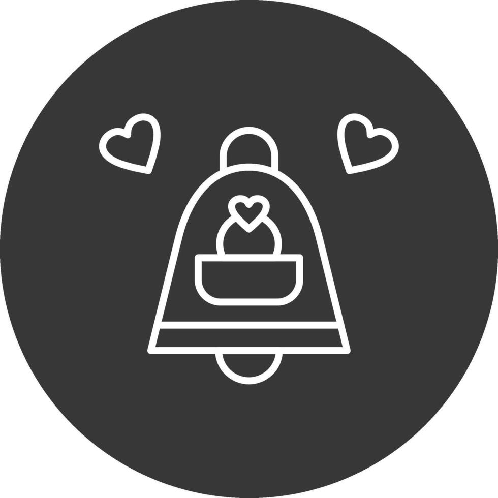 bruiloft klokken lijn omgekeerd icoon ontwerp vector