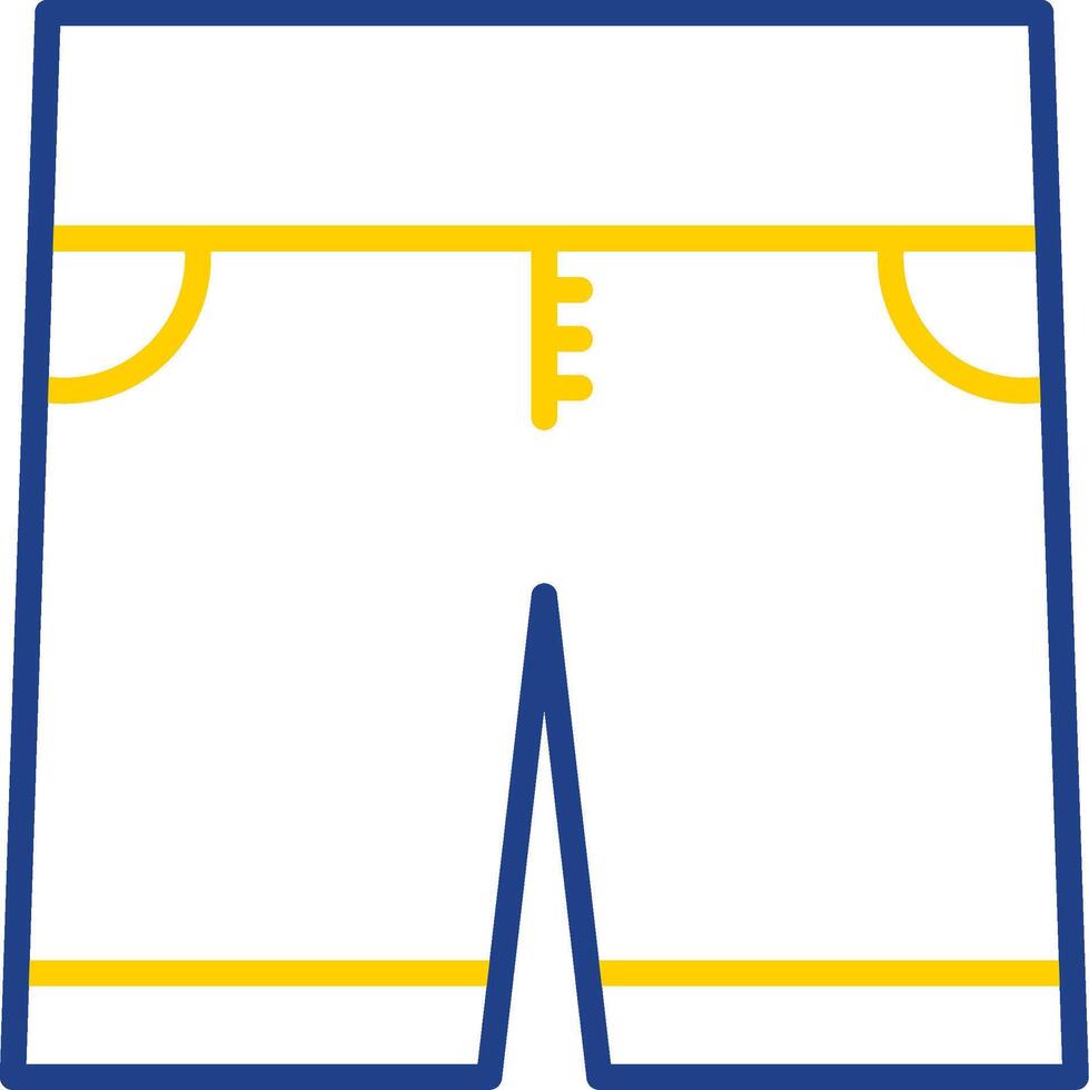 shorts lijn twee kleur icoon ontwerp vector