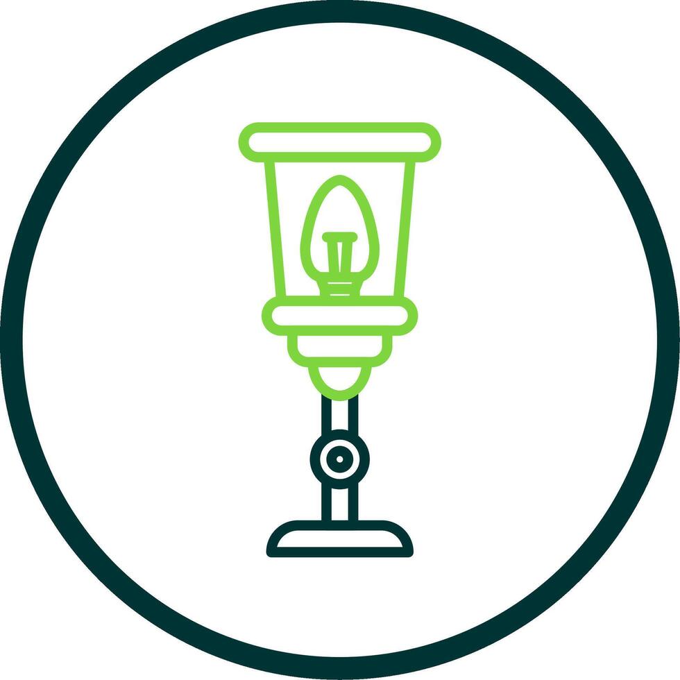 lamp lijn cirkel icoon ontwerp vector
