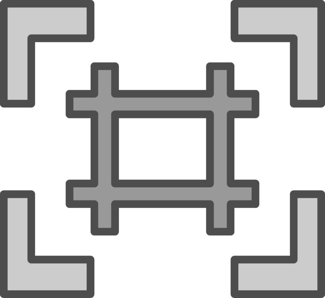 rooster lijn gevulde grijswaarden icoon ontwerp vector