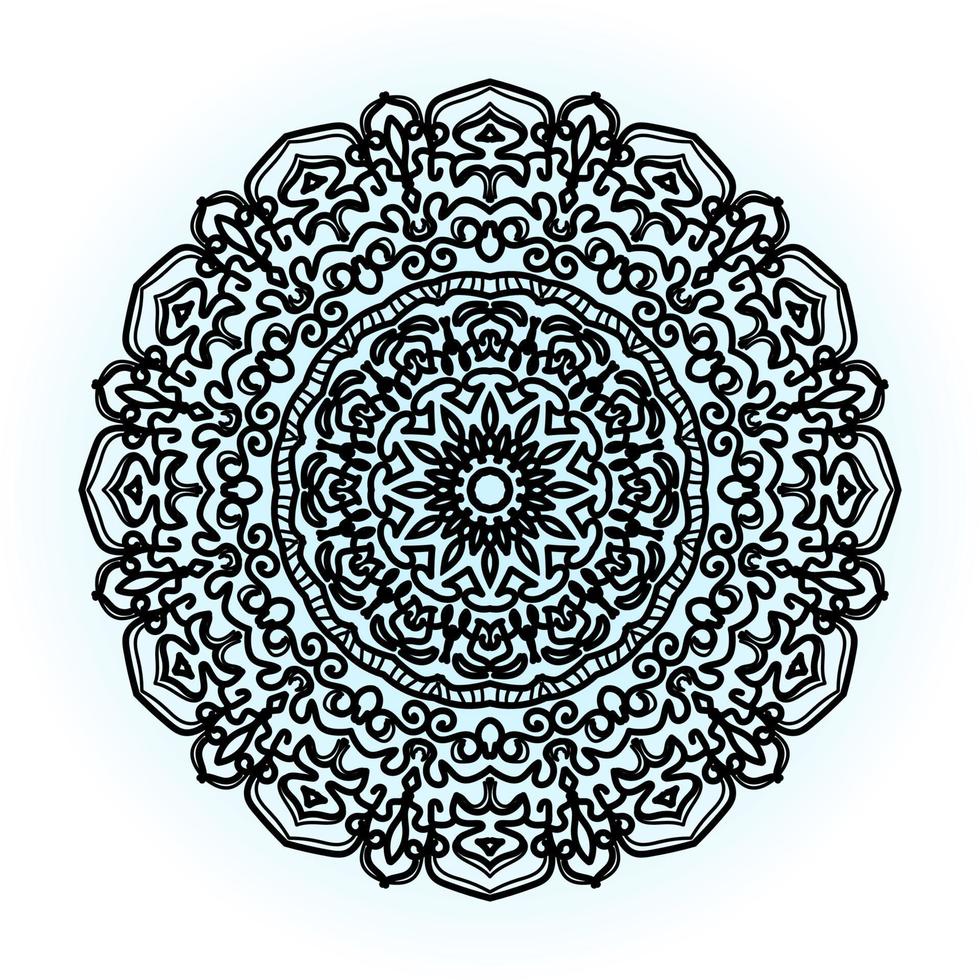 bloemen indiase mandala cirkelvormig patroon vector