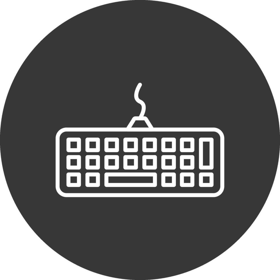 toetsenbord lijn omgekeerd icoon ontwerp vector