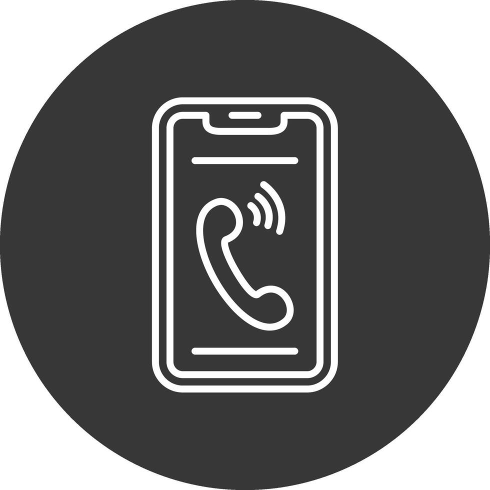 telefoon lijn omgekeerd icoon ontwerp vector