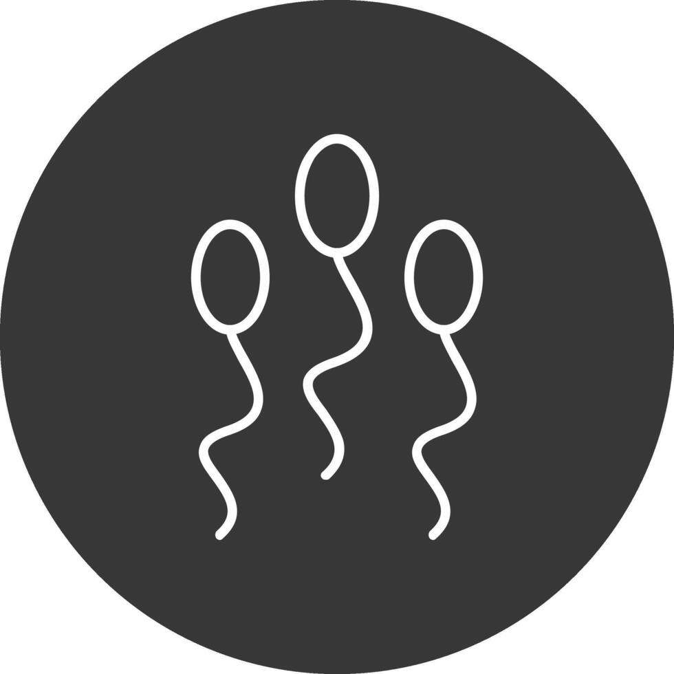 sperma lijn omgekeerd icoon ontwerp vector