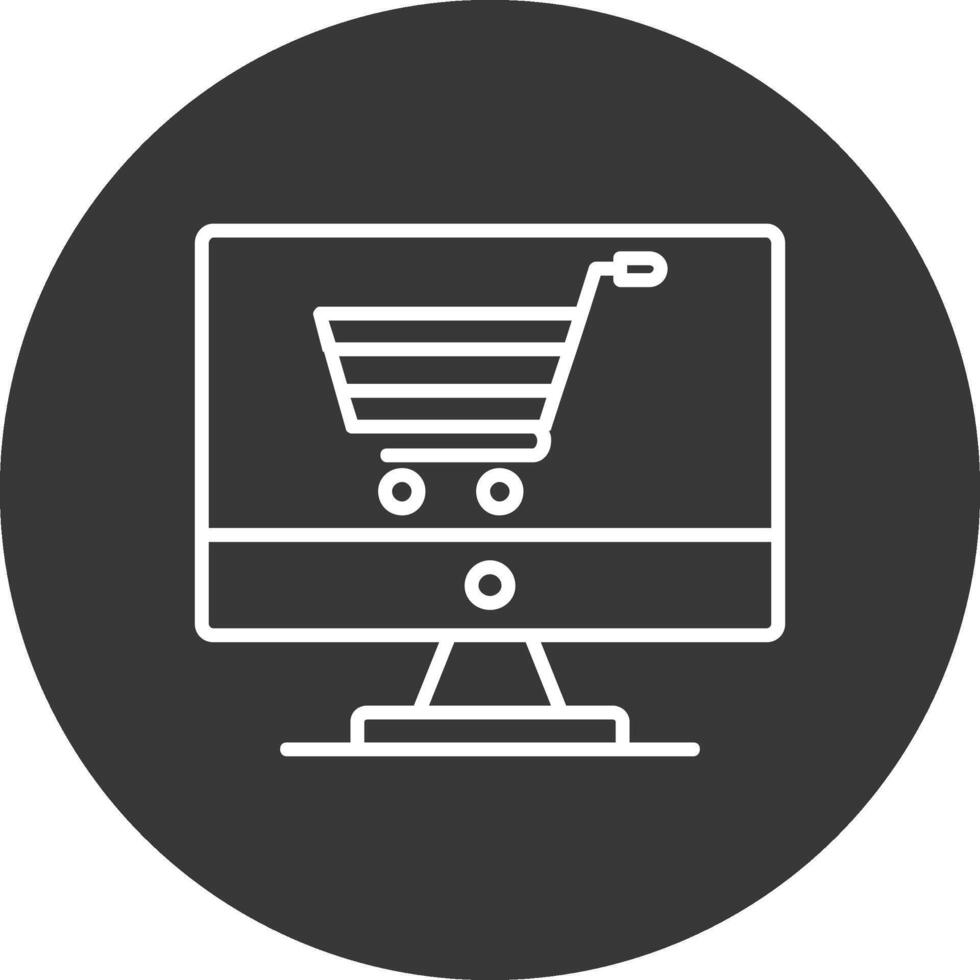 online omgekeerd multi cirkel boodschappen doen lijn omgekeerd icoon ontwerp vector