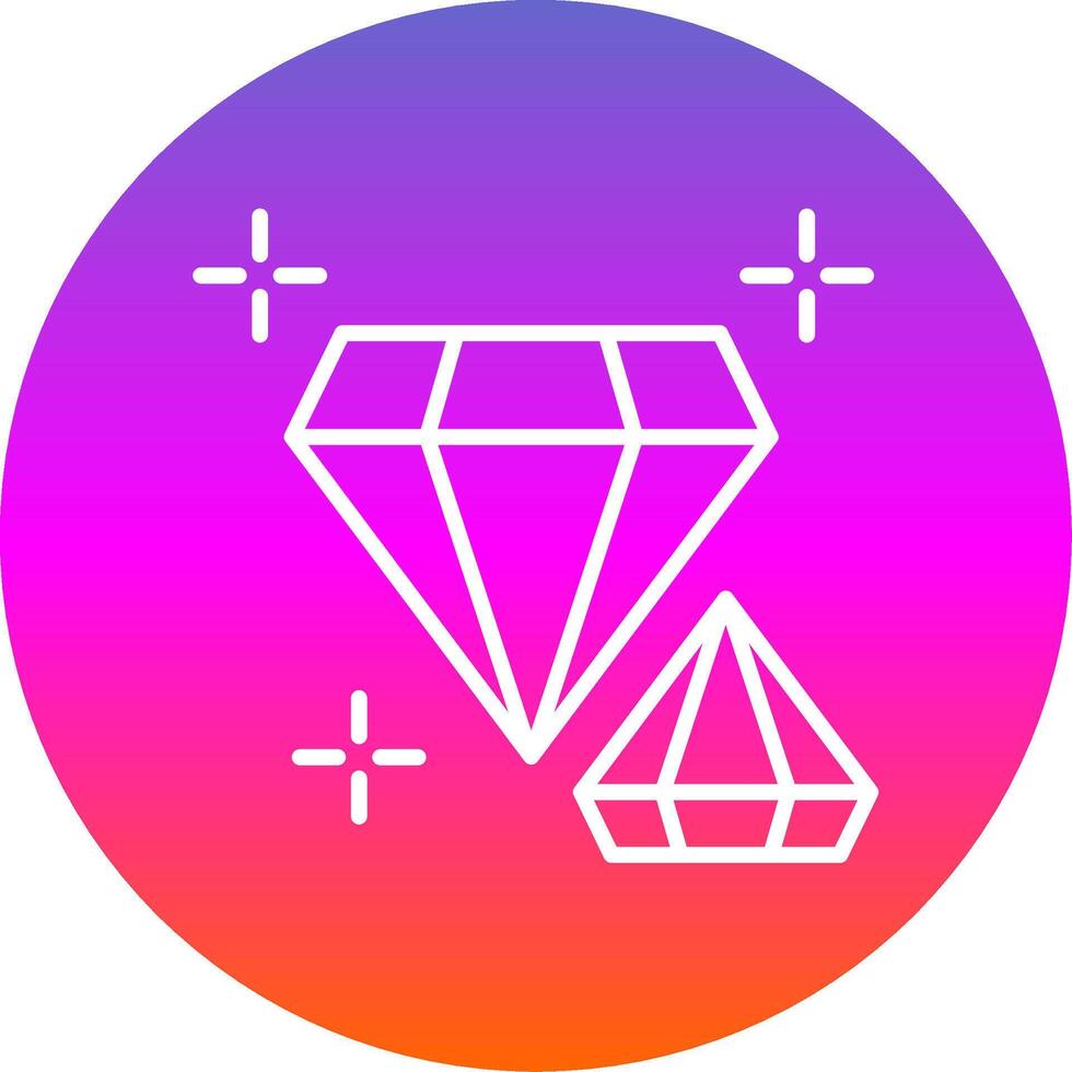 diamant lijn helling cirkel icoon vector