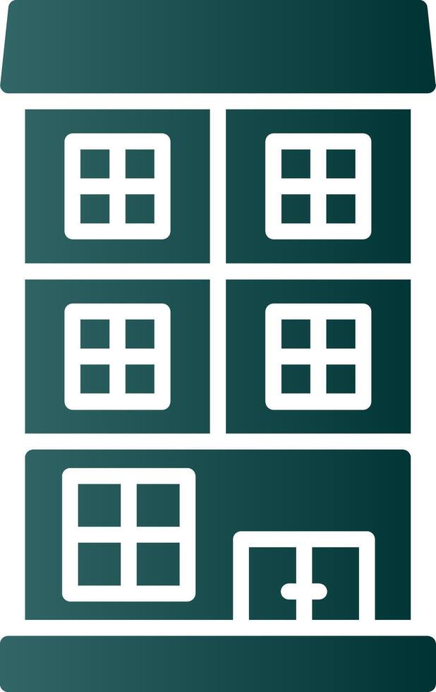 appartement glyph helling icoon vector