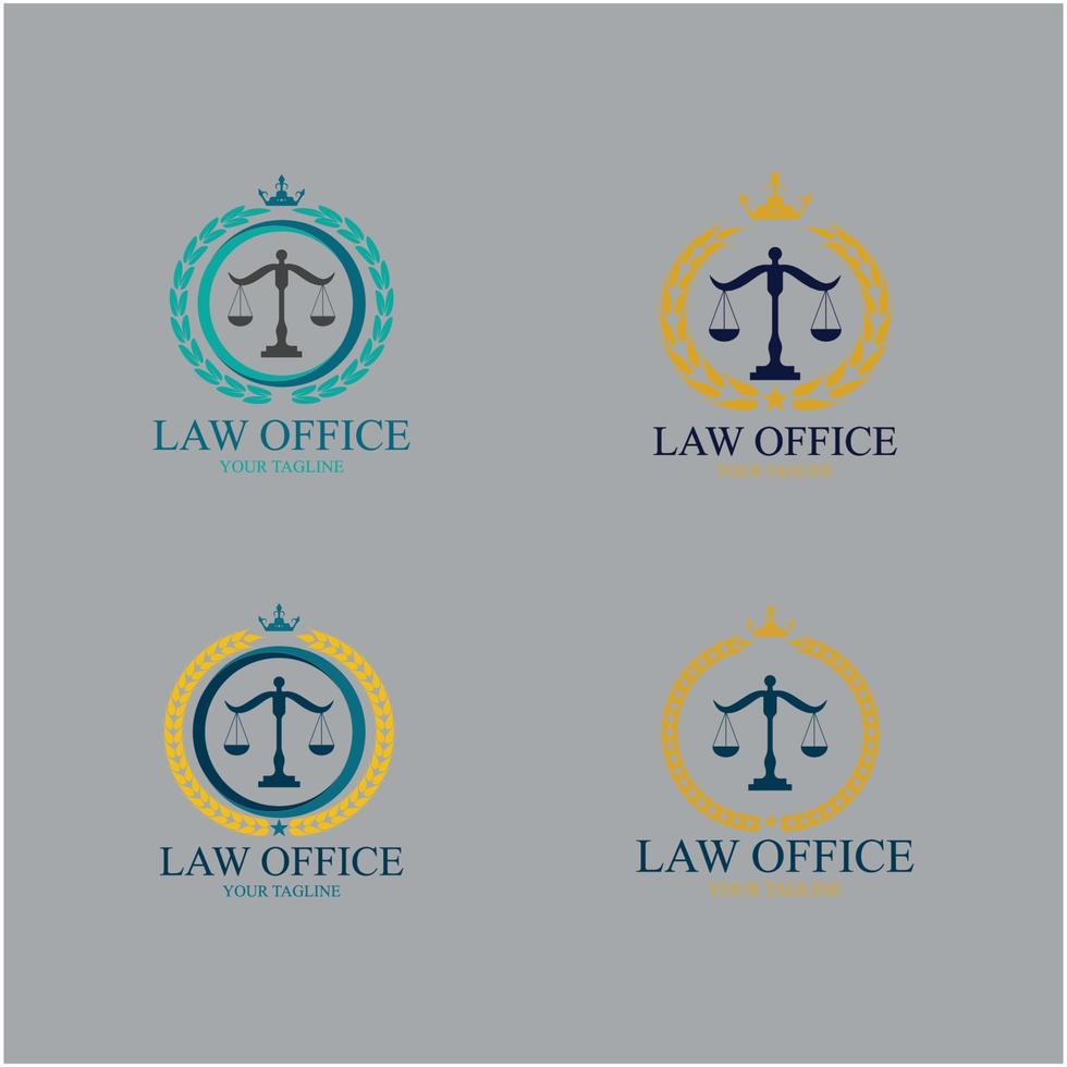 justitie wet logo sjabloon vector illsutration ontwerp