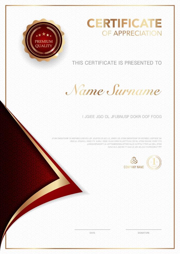 diploma certificaat sjabloon zwarte en gouden kleur met luxe en moderne stijl vector afbeelding eps10.