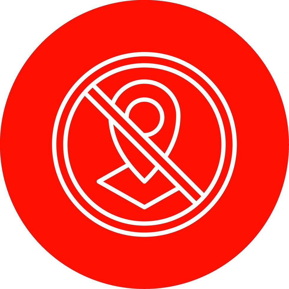 verboden teken multi kleur cirkel icoon vector