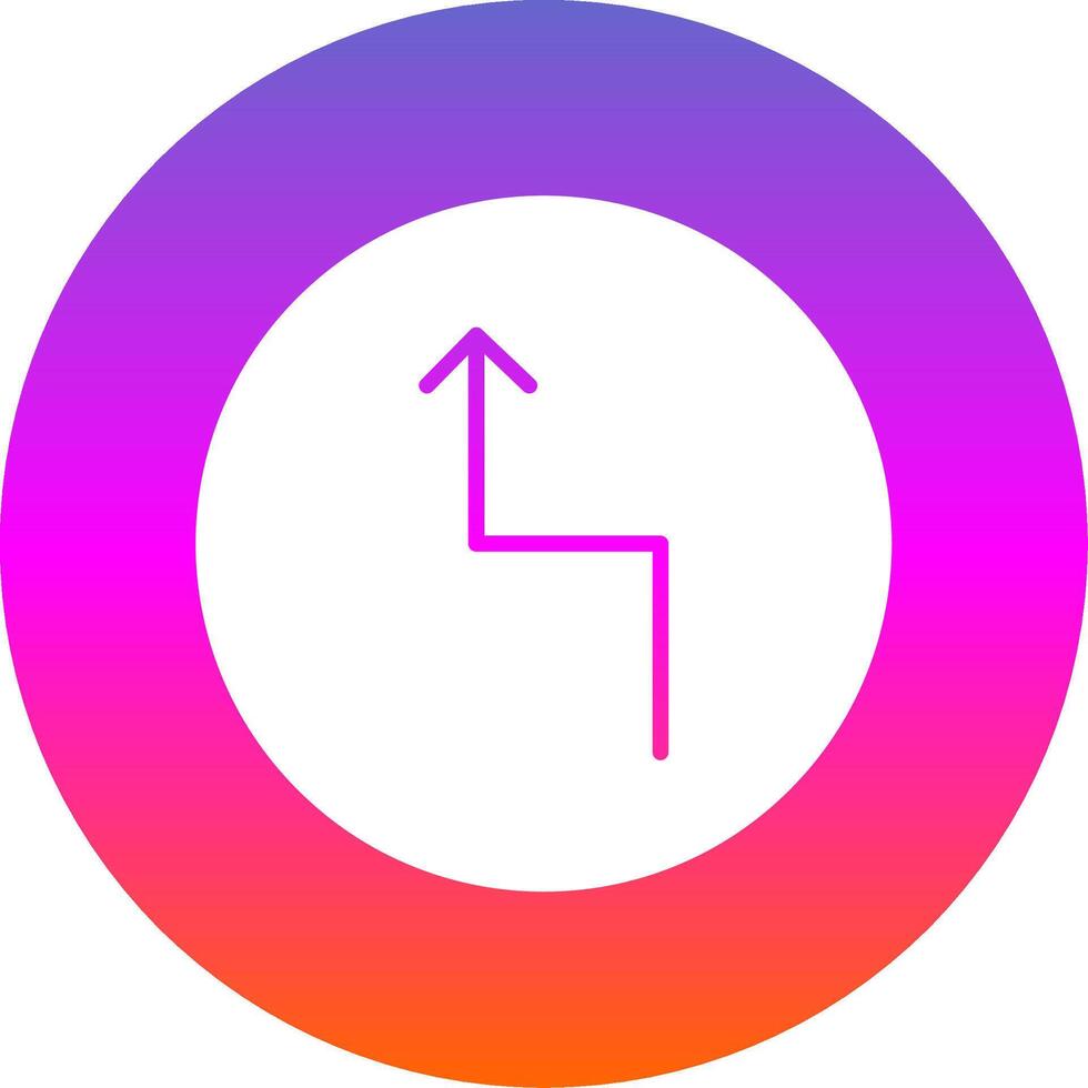 zigzag pijl glyph helling cirkel icoon ontwerp vector