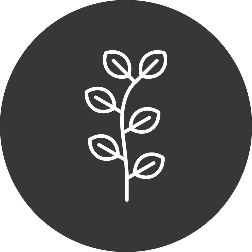 eucalyptus lijn omgekeerd icoon ontwerp vector