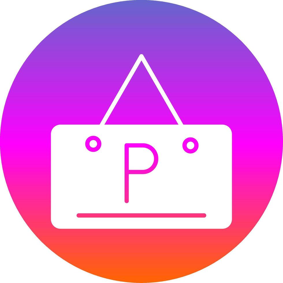 parkeren glyph helling cirkel icoon ontwerp vector