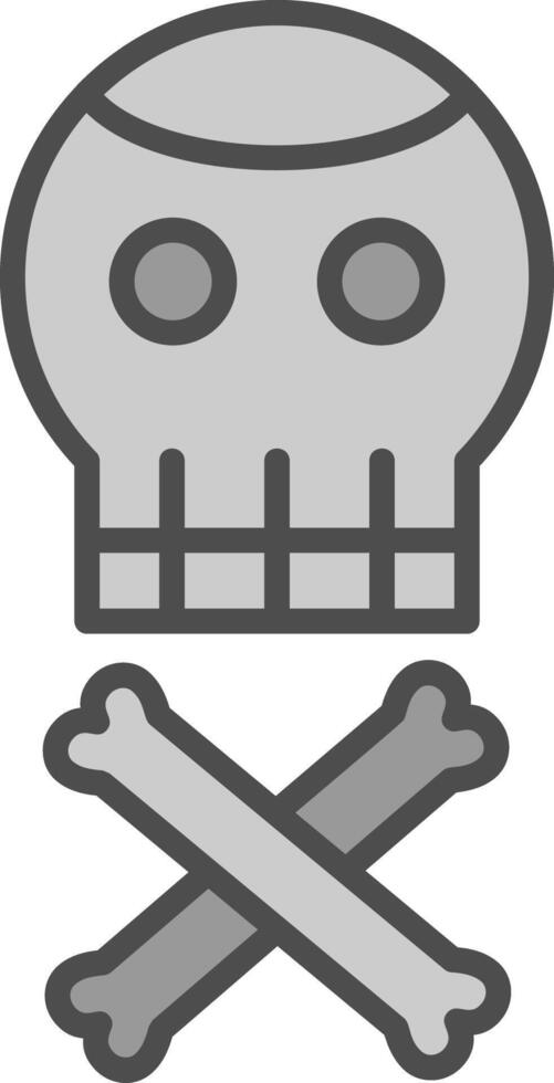 Gevaar lijn gevulde grijswaarden icoon ontwerp vector